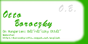 otto boroczky business card